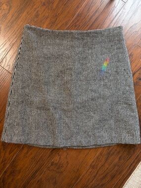 Houndstooth Wool Min Skirt Banana Republic size 10